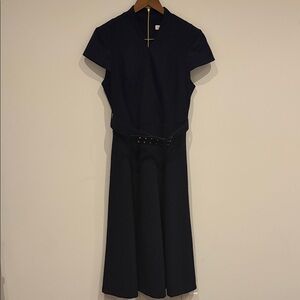 Classic Black Women's Dress with Belt